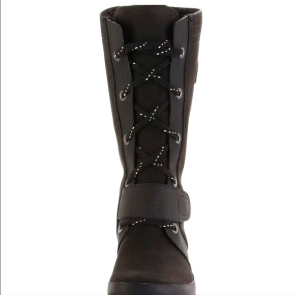 Sorel Full-grain Nubuck, Weather Proof, Lace-up Black Boots, Size 9 - Picture 3 of 10